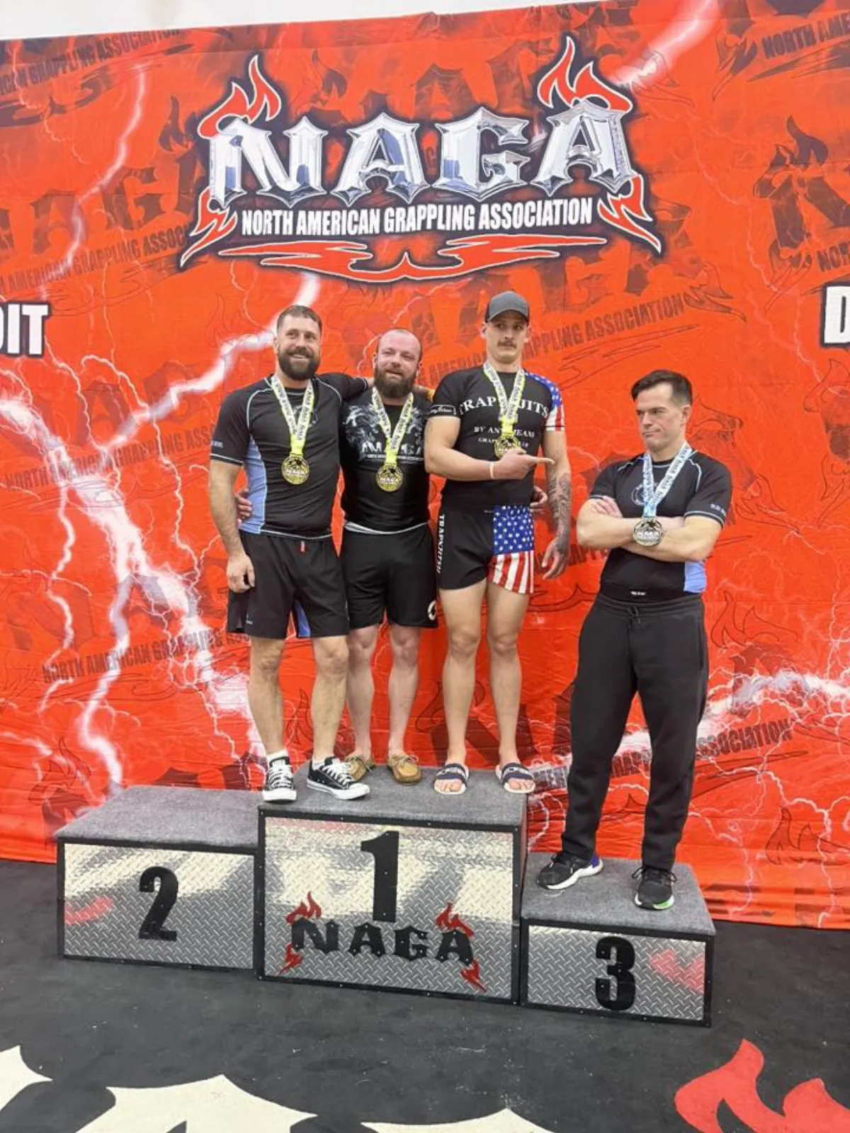 NAGA Grappling Competition Podium Winners at Blue Devil Jiu Jitsu Richmond MI