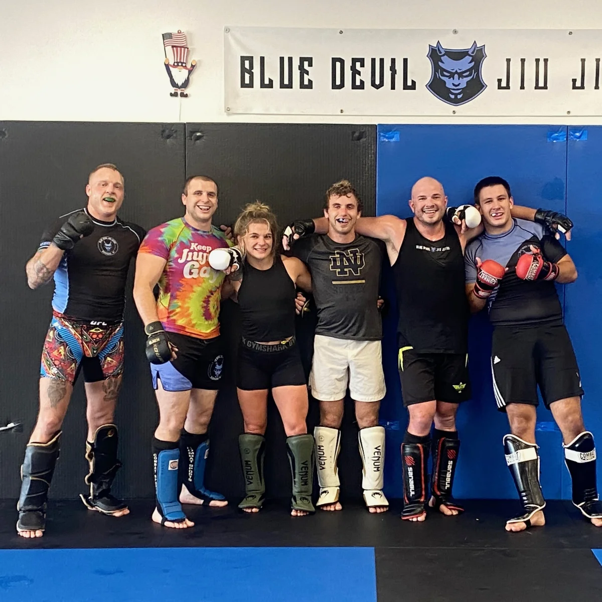 MMA sparring group training